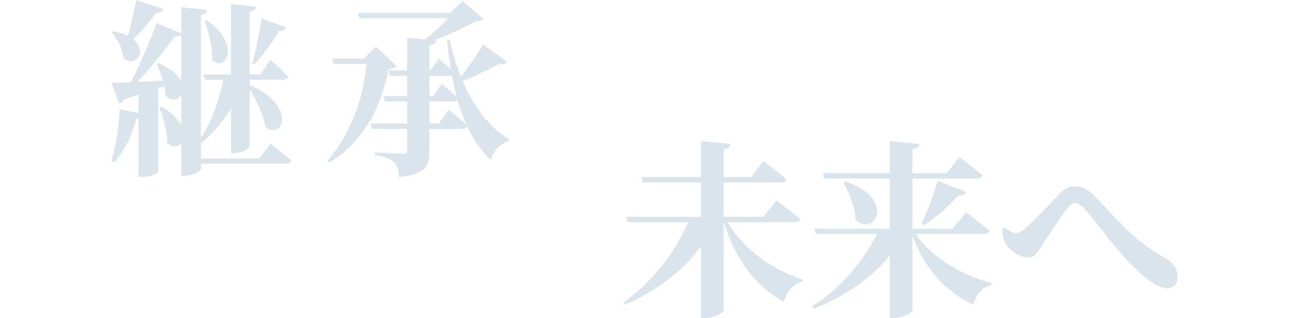 継承、未来へ